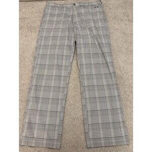 Men's Oakley Plaid Golf Pants Trousers Y2K Gray Size 38